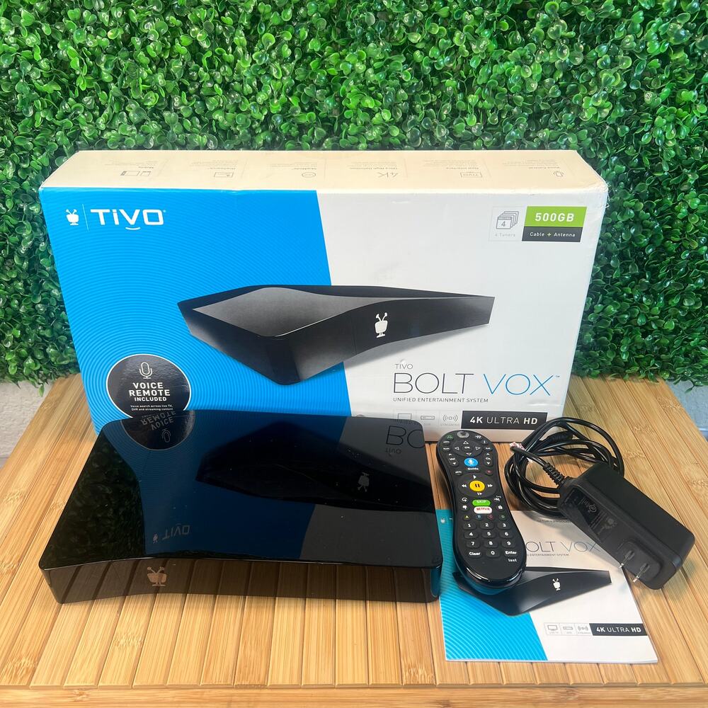 TiVO Bolt Vox 500GB with Voice Remote TCD849500V Streaming Live TV Netflix